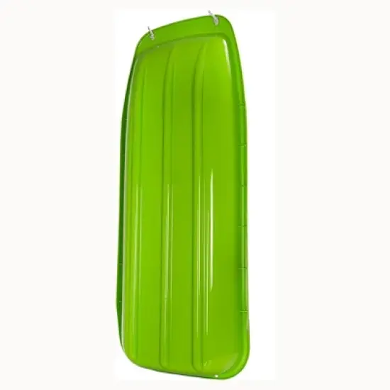 Lucky Bums 2 Pack of Lightweight Plastic Winter Snow Sleds, 48 Inches, Includes a Pink 1 Person Sled & a Green 2 Person Sled with Pull Ropes image {3}