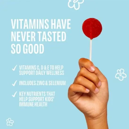 The Eez Co. Multeez Daily Immune Support Pops for Kids - Cherry Berry - 3.2oz/13ct image {5}