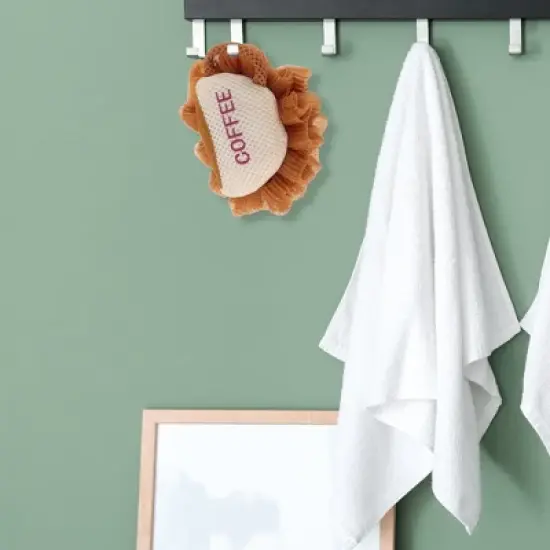 Unique Bargains Coffee Cup Shape Bath Sponge Brown Beige 1 Pc image {4}