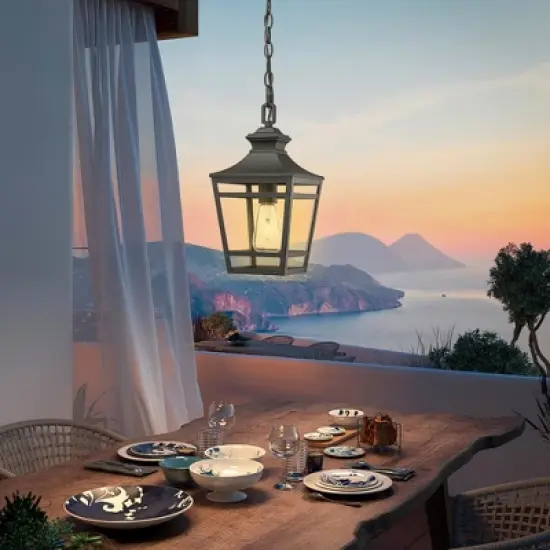 YUHAO Outdoor Gazebo and Porch Anti-Rust Waterproof Outdoor Ceiling Light Modern  Black(1 PACK) image {9}