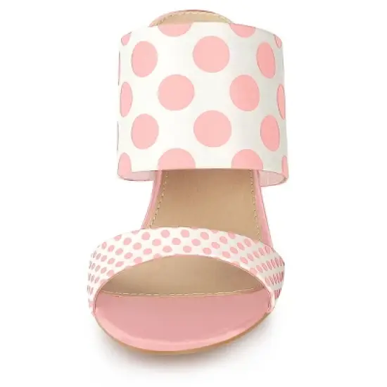 Allegra K Women's Polka Dots Stiletto Heel Slides Sandals image {1}