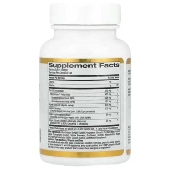 California Gold Nutrition CurcuminUP&trade;, 30 Fish Gelatin Softgels image {1}