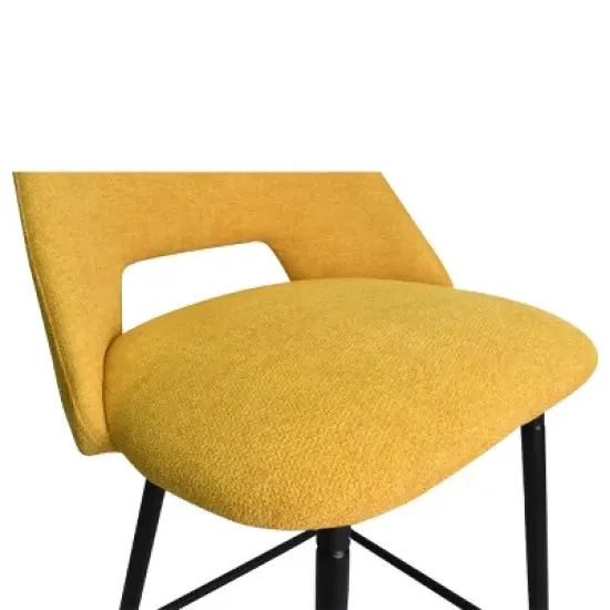 26 inches Edwin Upholstered Counter Height Stool (Set of 2) Walnut Leg-The Pop Maison image {6}