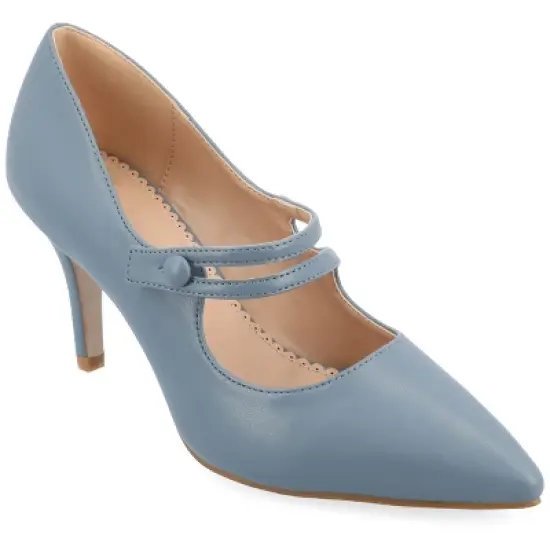 Journee Collection Womens Sidney Pointed Toe Mid Heel Pumps image {10}