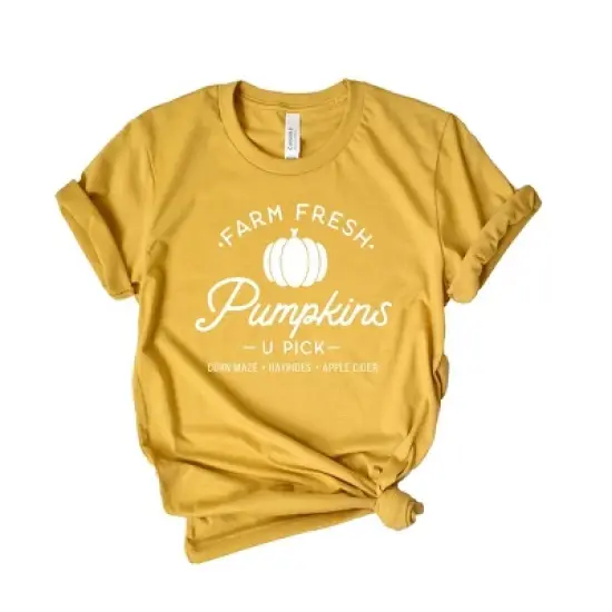 Simply Sage Market Women's Farm Fresh Pumpkins Short Sleeve Graphic Tee image {4}
