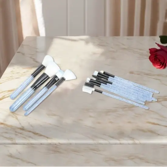 Unique Bargains Bucket Makeup Brush Set 12 Pcs image {3}