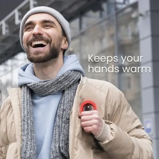 HOM 2-in-1 Rechargeable Hand Warmer & Powerbank - Ultra-Fast Heating with 5200 mAh Capacity - Up to 5 Hours of Continuous Use image {7}