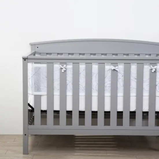 BreathableBaby Breathable Mesh Crib Liner - Deluxe Embroidered Collection - Feathered Friends image {4}