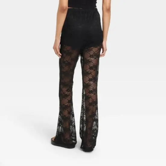 Women's Mid-Rise Flare Sheer Lace Pants - Wild Fable&trade; image {2}