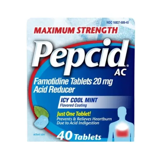 Pepcid AC Max Strength Icy Cool Mint Digestive Health Treatment - 40ct image {8}