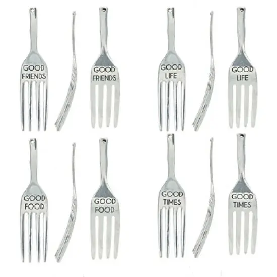 Pavilion Gift Company - Life Is Better With Friends - Birds 7 x 9 Inch Cutting Cheese Board, Set Of 4 Forks With Debossed Text image {6}