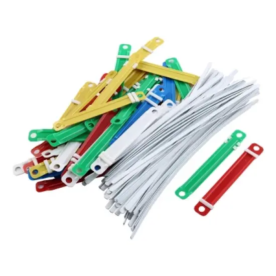 Unique Bargains Stylish 50 Sets Metallic Paper Fasteners for Paper Files image {4}