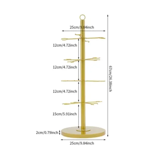 YIYIBYUS 2Pcs Wine Glass Display Stand, Champagne Tower, 4 Tier Cocktail Tree Stand image {3}