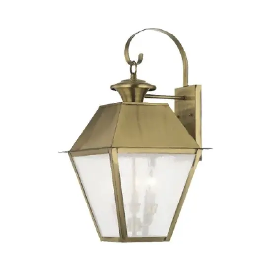 Livex Lighting Mansfield 2 - Light Wall Light in  Antique Brass image {5}