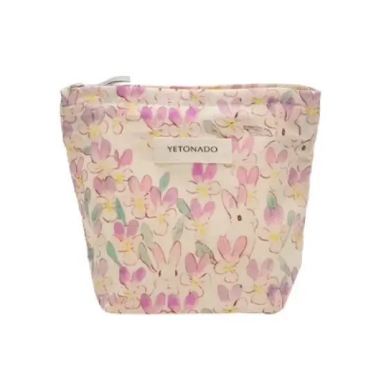 Unique Bargains Travel-friendly Rabbit Handheld Makeup Bag Purple 1 Pc image {7}