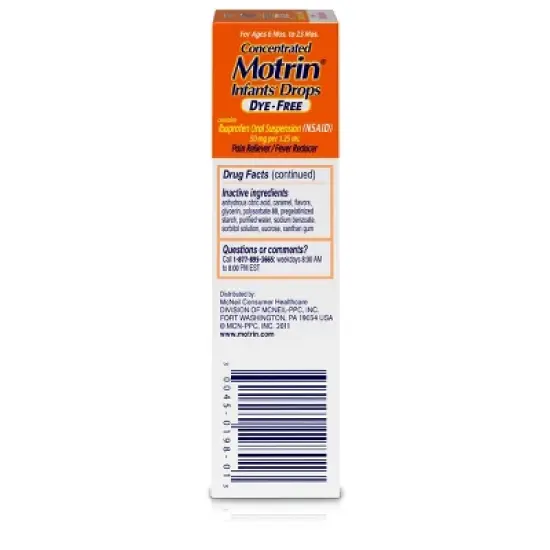 Motrin Infant Drops NSAID Berry - 1  fl oz image {8}