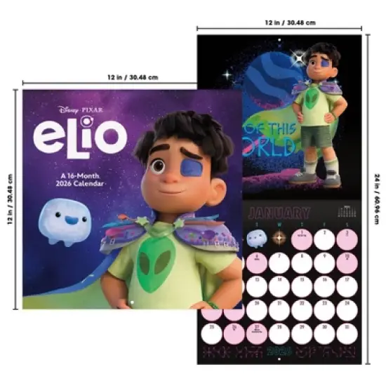 Disney 2026 Elio 12"x12" Wall Calendar image {6}
