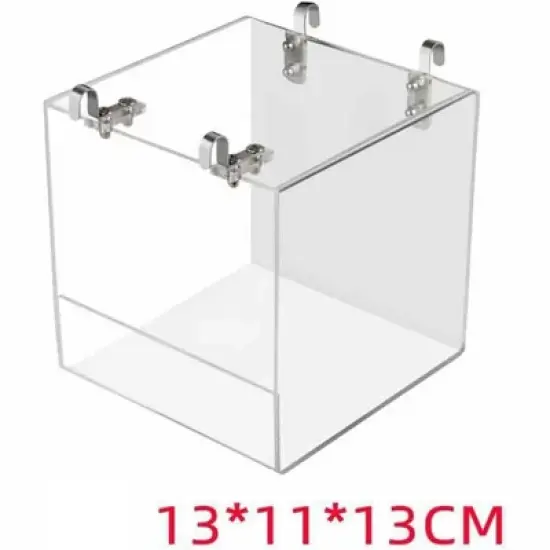 Transparent Acrylic Bird Bath Box with Hook,Thickened Hanging Water Bath Tub Bird Supplies Shower Cage Accessory for Parrot Cockatiel Parakeet image {1}