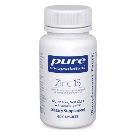 Pure Encapsulations Zinc 15 mg - Immune System Support, Growth and Development, Wound Healing, Prostate, and Reproductive Health image {11}