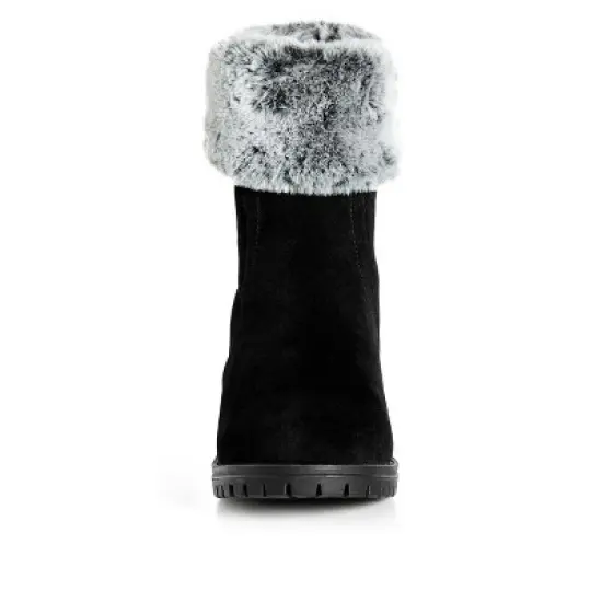 Women's WIDE FIT Callie Ankle Wedge - black | EVANS image {4}