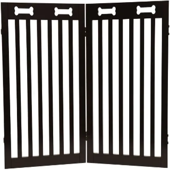 Arf Pets 31.5" Tall Freestanding Folding Dog Gate Extension - Espresso image {4}