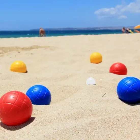 Toy Time Beginner Bocce Ball Set With 8 Colorful Bocce Balls, Pallino and Carrying Case image {4}