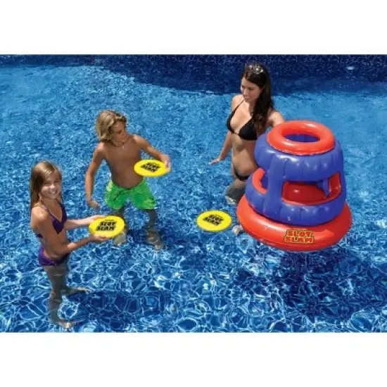 Swim Central Inflatable Slot Slam Disc Toss Swimming Pool Game - 28.5" image {1}