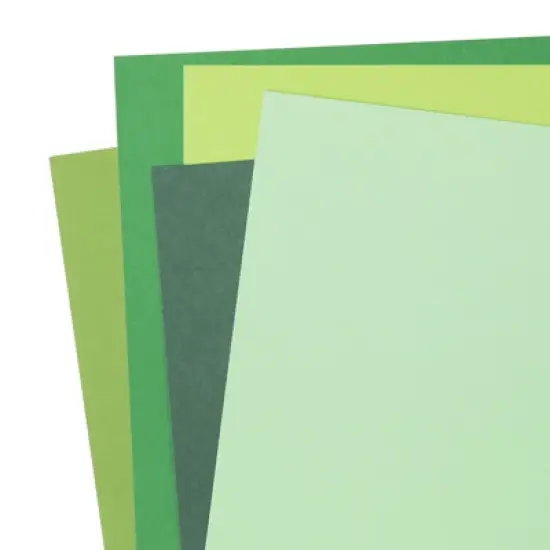 Colorbok 78lb Smooth Cardstock 12"X12" 30/Pkg-Green Promenade, 5 Colors/6 Each image {3}