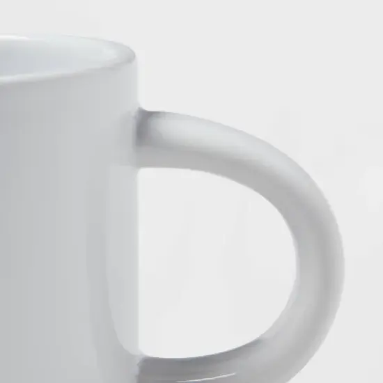 16oz Stoneware Stella Mug White - Threshold&trade;: Dishwasher & Microwave Safe, Coffee & Holiday Drinkware image {2}