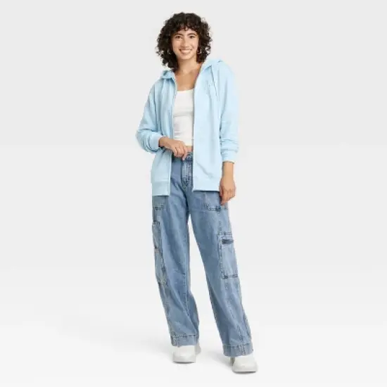 Women's Trust Your Magic Zip-Up Graphic Hoodie - Blue image {2}