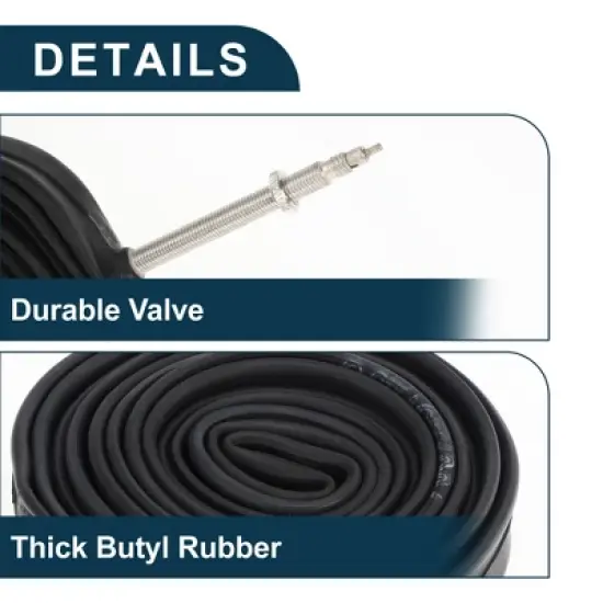 Unique Bargains Bike MTB Cycling Inner Tire 700x23/25C inch Durable 60mm Long French Type 1 Pcs image {3}