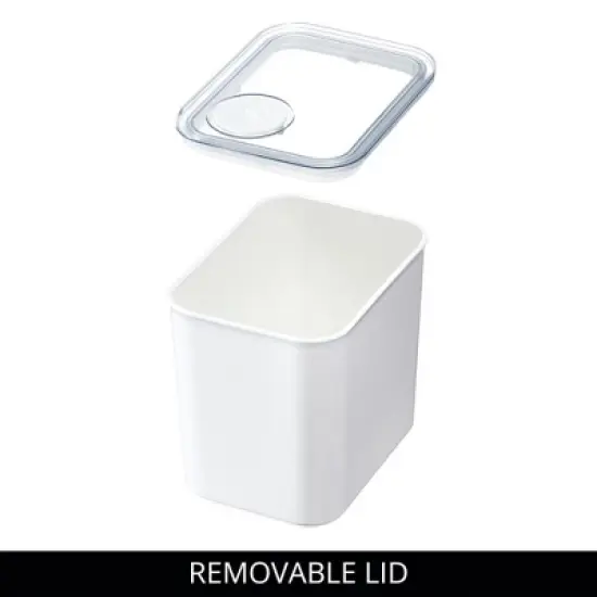 iDesign Medium Canister with Removable Pour Cap - Set of 4 - White image {10}