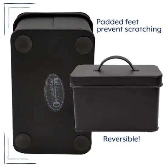 AuldHome Design Farmhouse Enamelware Recipe Box; Vintage Rustic Style Metal Recipe Holder Organizer image {7}