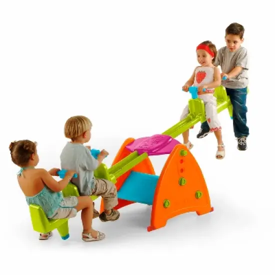 ECR4Kids Quad Seesaw, Play Structure, Multi image {5}
