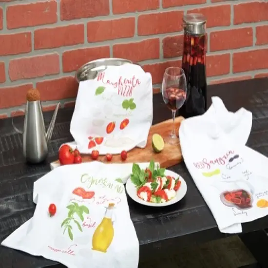 C&F Home Pizza Caprese & Sangria Towel Set of 3 image {7}