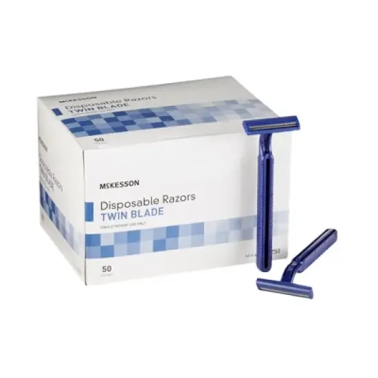 McKesson Twin Blade Disposable Razor for Men or Women image {7}