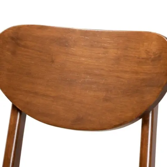 2pc Katya Wood Counter Height Barstool Set Brown - Baxton Studio image {3}