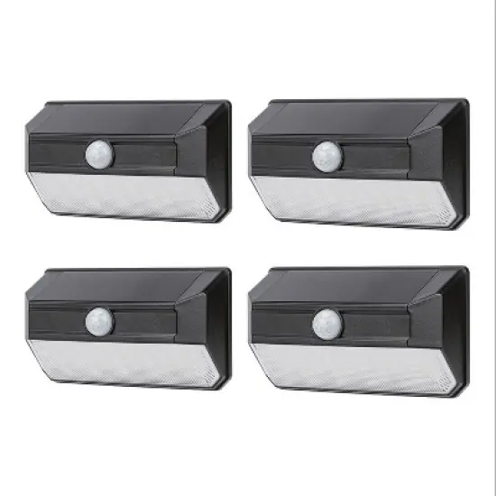 Home Zone Security&reg; Mesh-Linkable Solar SMD LED Security Wall Light, 800 Lumens, 4 Pack in Black image {11}