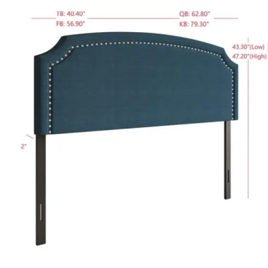 Home Design Bowie Upholstered Headboard image {4}