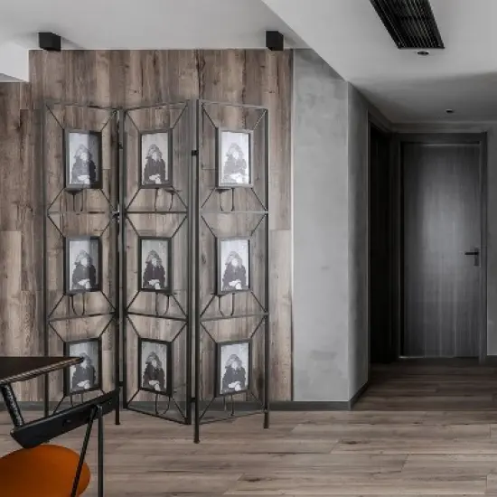 47x71" Room Photo Frames Screen Divider Screens,3 Panel Decorative Screen with Photo Frames,Antique Mirror-The Pop Home image {3}