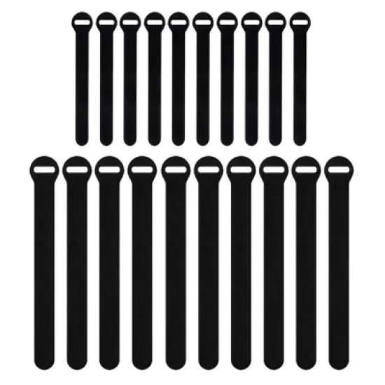 Wrap-It 20pk 5" and 8" Storage Self-Gripping Cable Ties Black image {2}