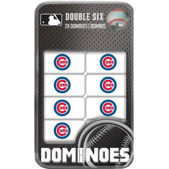 MasterPieces Officially Licensed MLB Chicago Cubs 28 Piece Dominoes Game for Adults image {1}