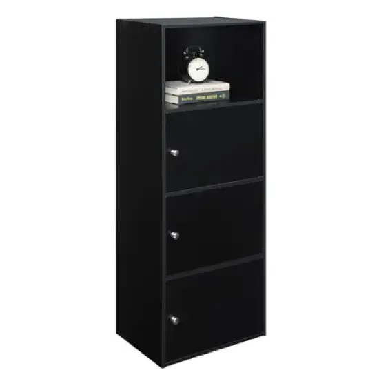 3 Door Cabinet Black - Breighton Home image {6}