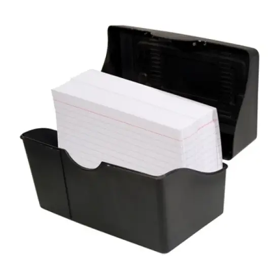 Innovative Storage Designs Black Index Card Holder, 5" x 8" image {3}