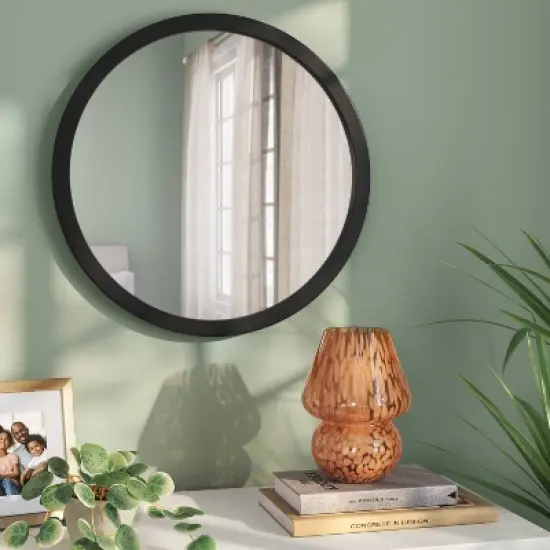 20" Round Wall Mirror Black - Room Essentials&trade; image {1}