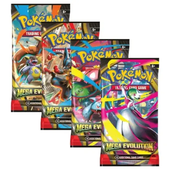 Pokemon ME1 Mega Evolution Art Set | 4 Booster Packs (One of Each Artwork) image {5}