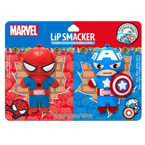 Lip Smacker Marvel Hero Lip Balm &ndash; Spider-Man /Captain America &ndash; 2pk image {5}