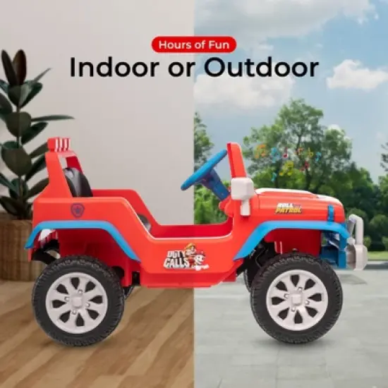 12V Jeep - Paw Patrol Kids Ride‑On Car with LED Lights & 12V Battery image {5}
