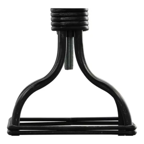 Vintage Metal Frame Swivel Counter Height Barstool with Round Seat Brown/Black - Benzara image {3}