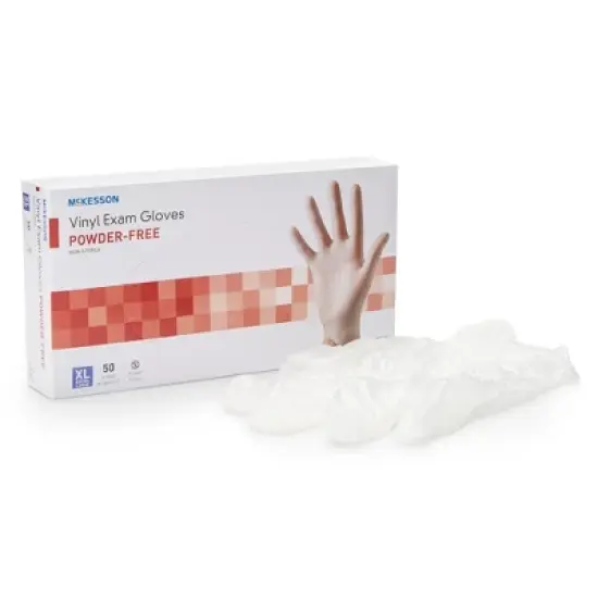 Confiderm McKesson Vinyl Exam Glove Clear image {8}